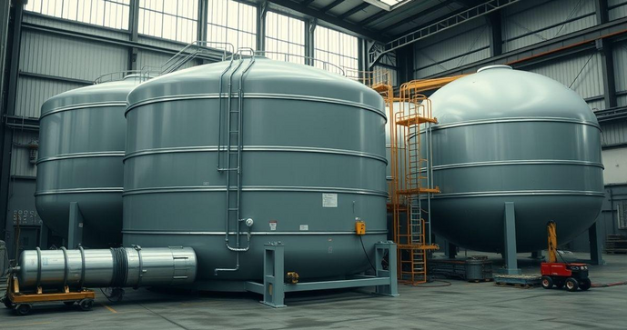 Fabricação de tanques de armazenamento: segurança para líquidos e sólidos