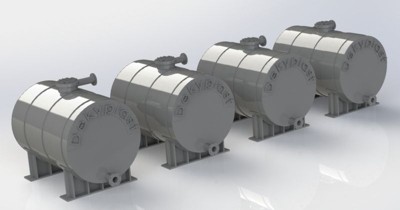 Tanque cilíndrico horizontal polietileno